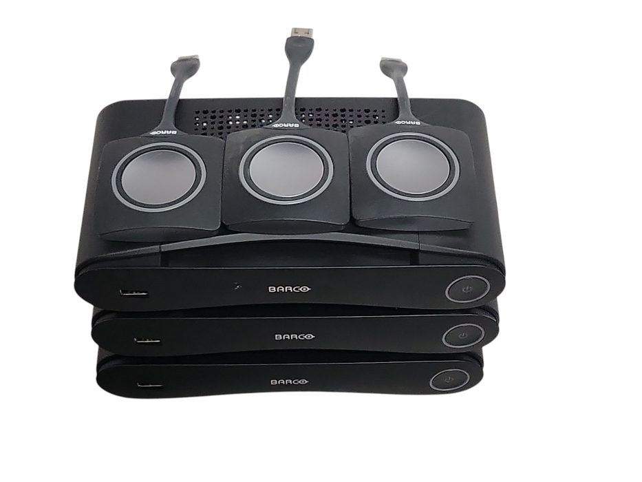 Lot of 3x Barco ClickShare CS-100 Presentation System R9861510 w/ 3 Buttons _