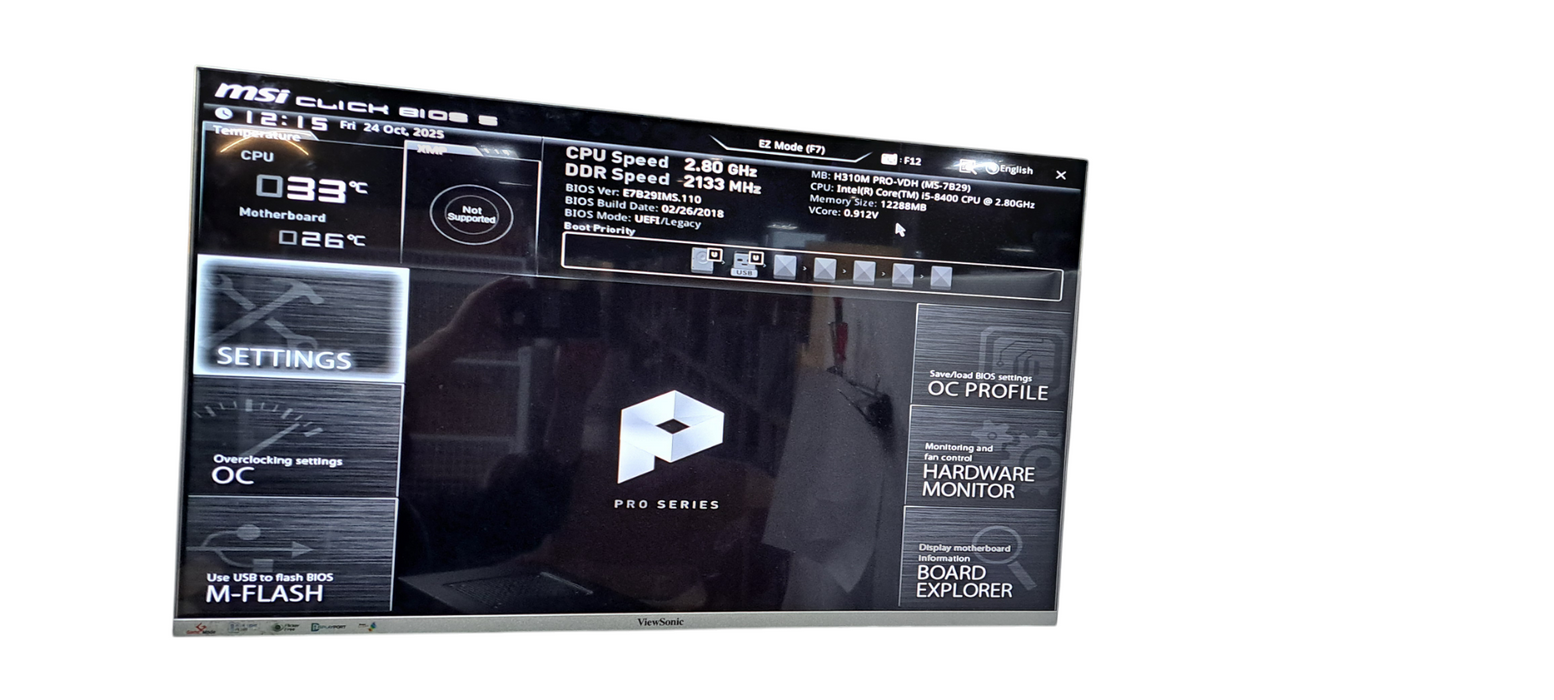 Custom PC i5-8500 CPU|12GB RAM DDR4|No HDD