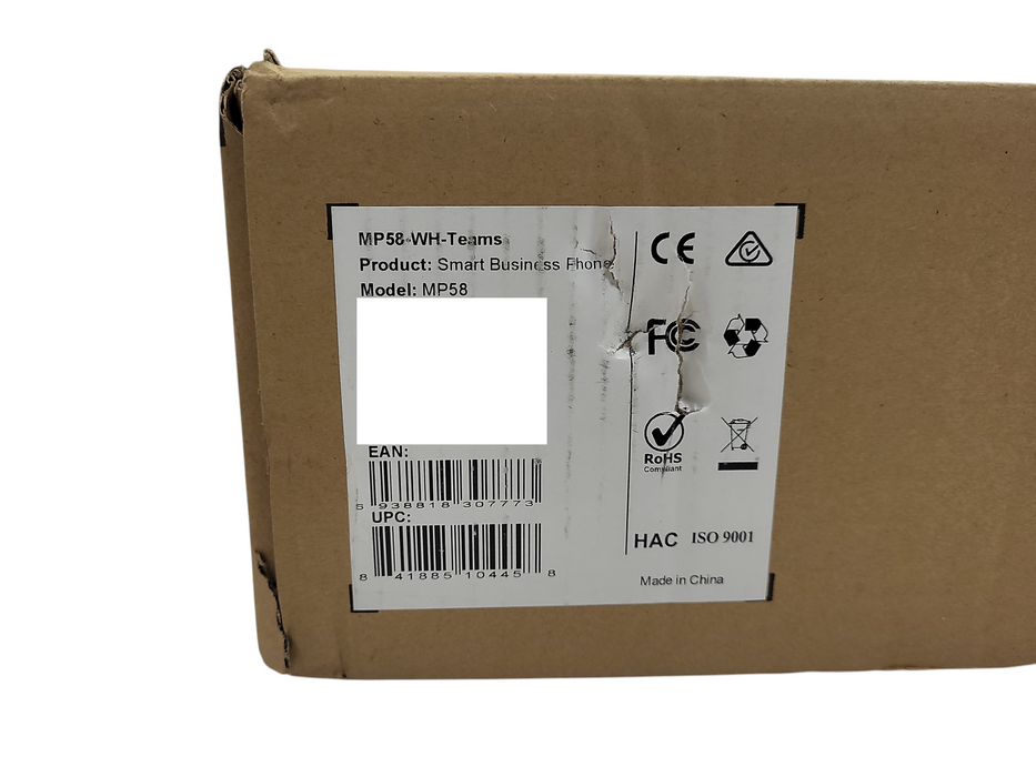 Yealink MP58-WH-Teams IP Phone - Corded/Cordless - Corded - Bluetooth - Desktop Q$