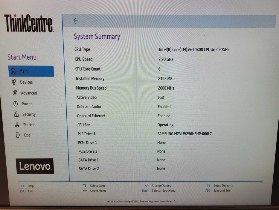 Lenovo ThinkCentre M70c SFF i5-10400 @ 2.90GHz 8GB DDR4 256GB NVme Q$