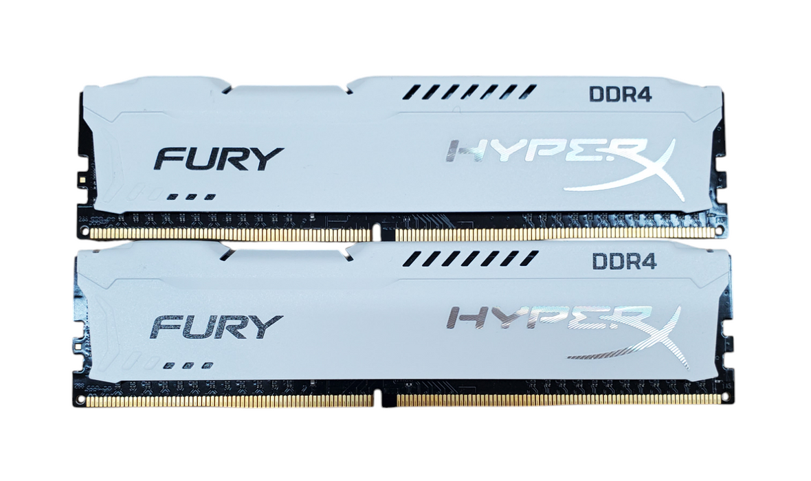 Lot of 2x Kingston HyperX Fury 8GB DDR4 RAM 2400MHz - HX424C15FW2K2/16
