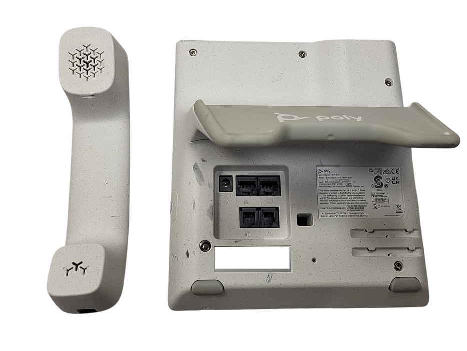 Poly Edge E320 IP Desk PoE Phone No AC No Handset Curly Cord Cable Q$