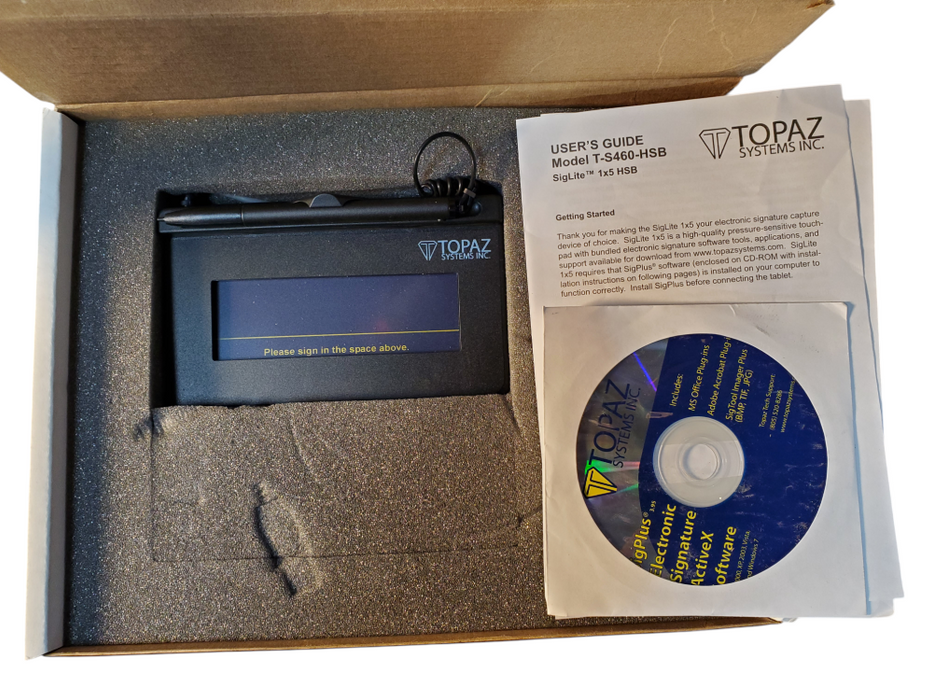 Topaz Systems SigLite T-S460-BSB-R Signature Capture 1x5 USB (HID)  Q