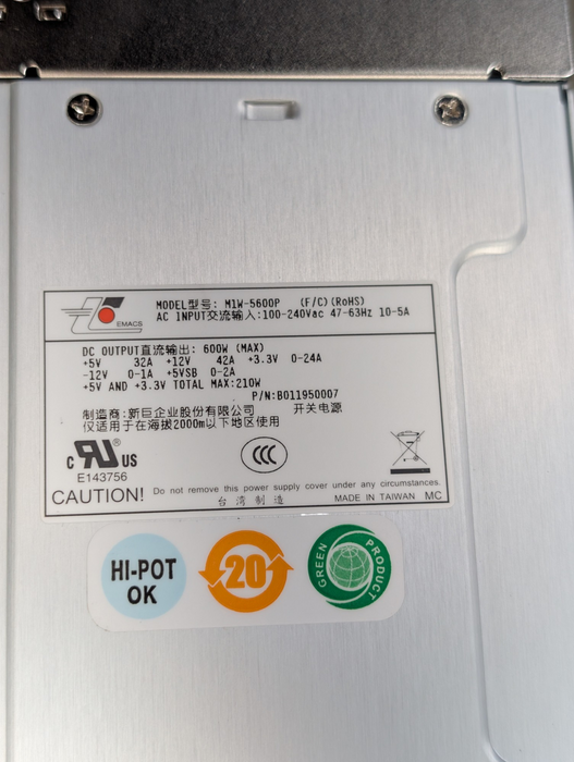 Custom 1U Water Cooled PC 1U Server Chassis ASRock Z490D4U-2L2T READ -