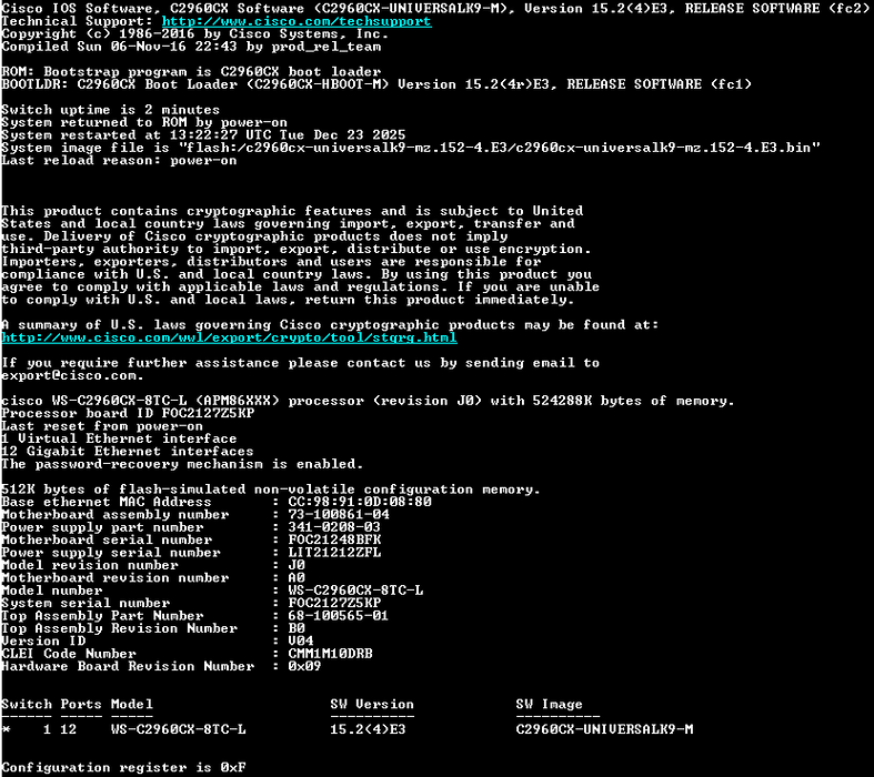 Cisco WS-C2960CX-8TC-L V04 | 8-Port Gigabit Managed Silent Switch w/ 2x SF !