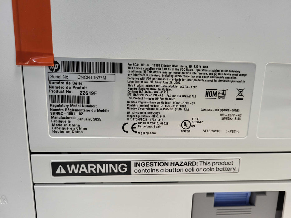 HP LaserJet Pro MFP 4101fdw 2Z619f Wireless All-in-One Printer Open box $