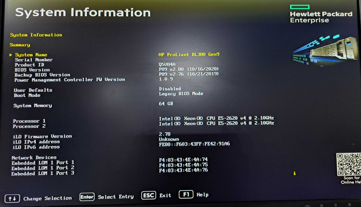 HP DL380 Gen9 2U 26x 2.5" | 2x Xeon E5-2620 v4, 64GB DDR4, H240ar, 9361-8i Q)