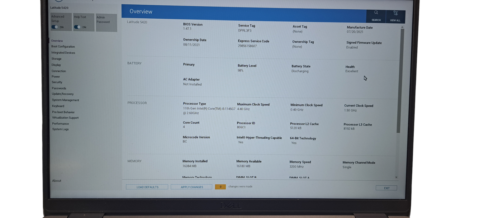 Dell Latitude 5420 i5-1145G7|16GB RAM|256GB NVMe| READ  Lap200