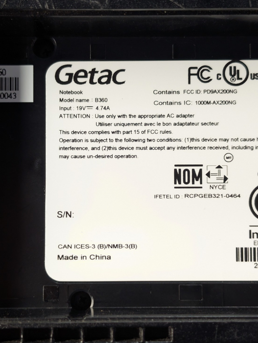 Getac B350 Rugged Laptop Intel Core i7-10510U 16GB RAM Please READ  - Lap200