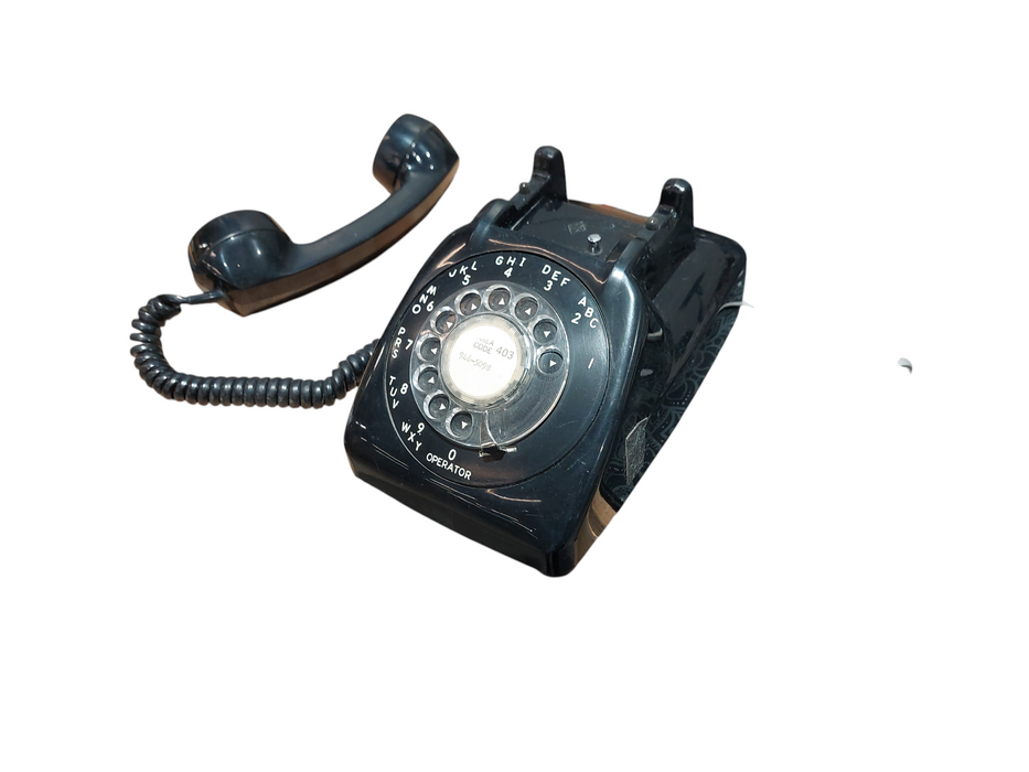 Vintage Monophone Automatic Electric Canada Black Rotary Dial Telephone  =