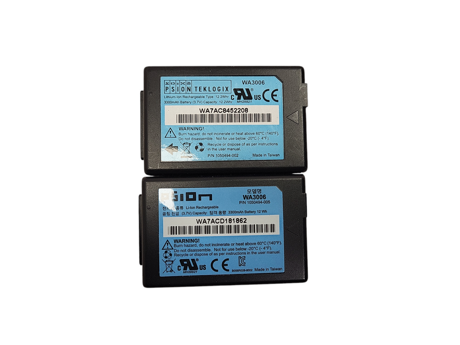 Lot of 2x PSION/Teklogix Logic WA3006 battery 3.7V 3300mAh READ $