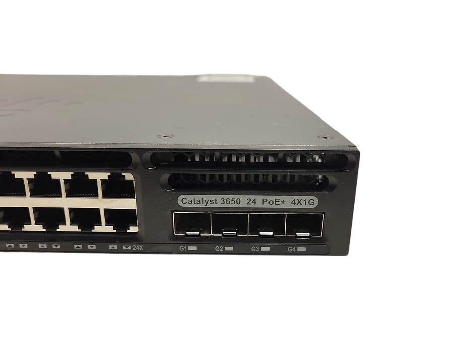 Cisco WS-C3650-24PS-S | 24-Port Gigabit PoE+ 4x SFP Switch w/ 640WAC Q$