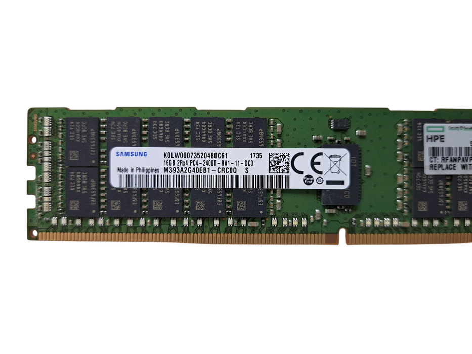 Lot of 8x Samsung 16GB 2Rx4 PC4-2400T-RA1-11 | DDR4 Server Memory  )