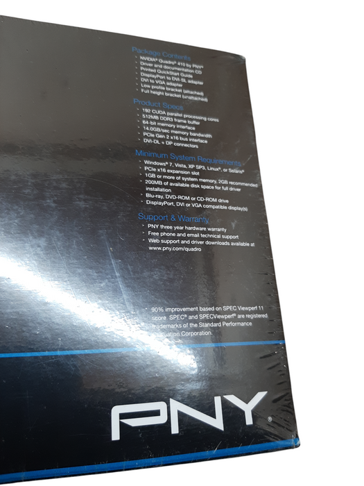 PNY NVIDIA Quadro 410 Graphics Video Card 512MB DDR3, DP, DVI