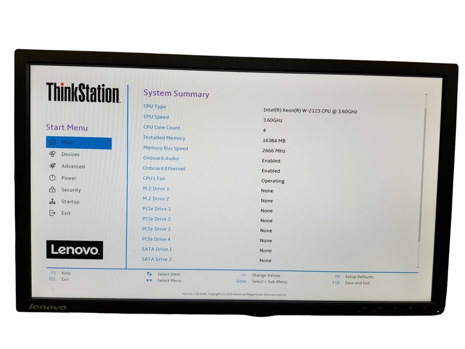 Lenovo ThinkStation P520c Xeon W-2123 3.60GHz 16GB DDR4 P2000 NoHDD