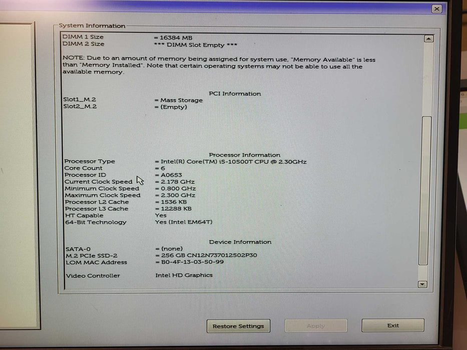 Dell OptiPlex 3080 Micro | Intel i5-10500T @2.30GHz, 16GB DDR4, 256GB NVMe Q$