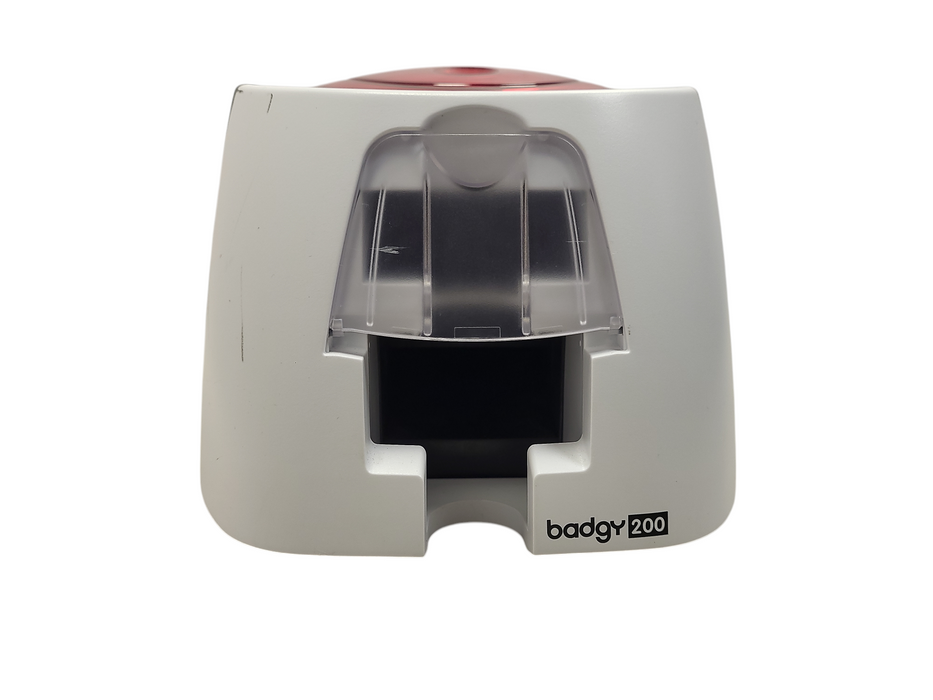 BADGY 200 Red USB B22U0000RS Single Sided Color ID Maker Printer READ Q$