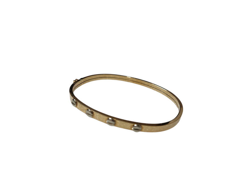 Yellow Gold Bangle Wrist Bracelette  =