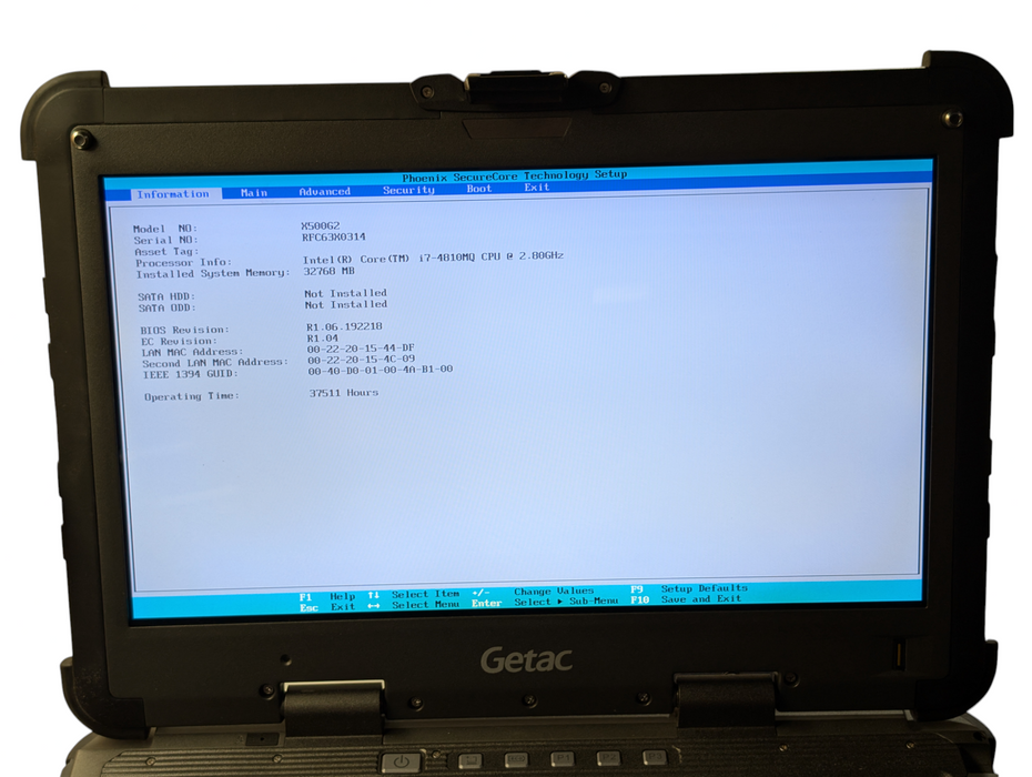 Getac X500 G2 Mobile Server Intel Core i7-4810MQ 32GB RAM PLEASE READ  Q-