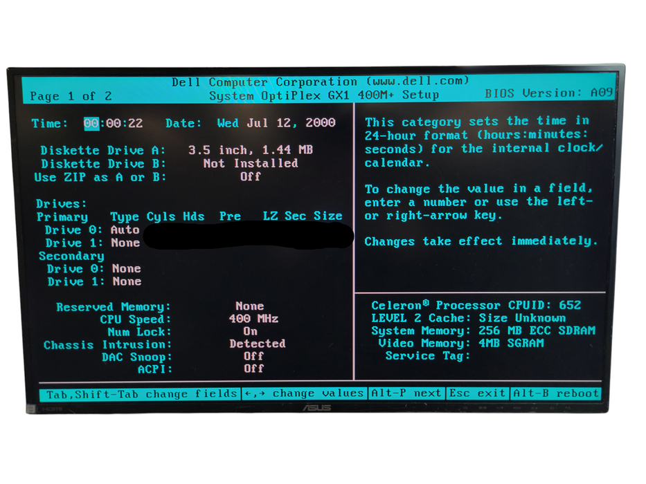 Dell OptiPlex GX1 400M+ - Intel Celeron @ 400MHz 256MB ECC SDRAM NO HDD %