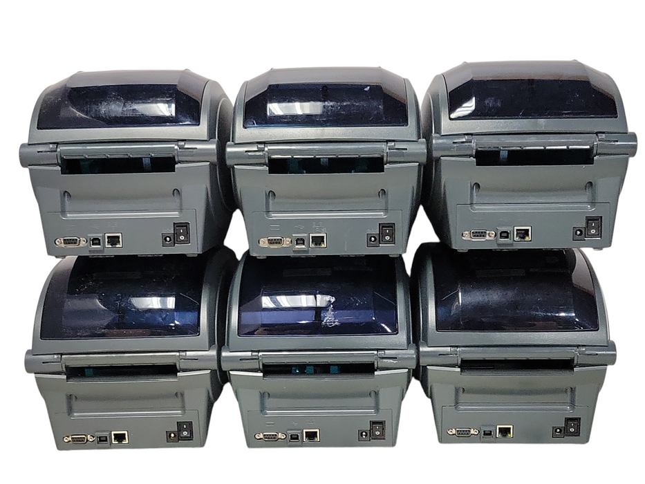 Lot of 6x Zebra GX420T Series Thermal label printers, Read _