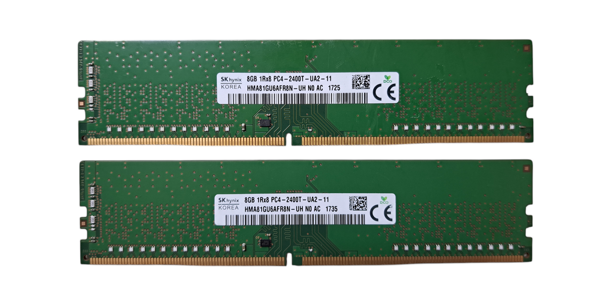 SK Hynix 16GB (2x8GB) 1Rx8 PC4-2400T-UA2-11 | DDR4 Desktop Memory SK Hynix 16GB (2x8GB) 1Rx8 PC4-2400T-UA2-11 | DDR4 Desktop Memory