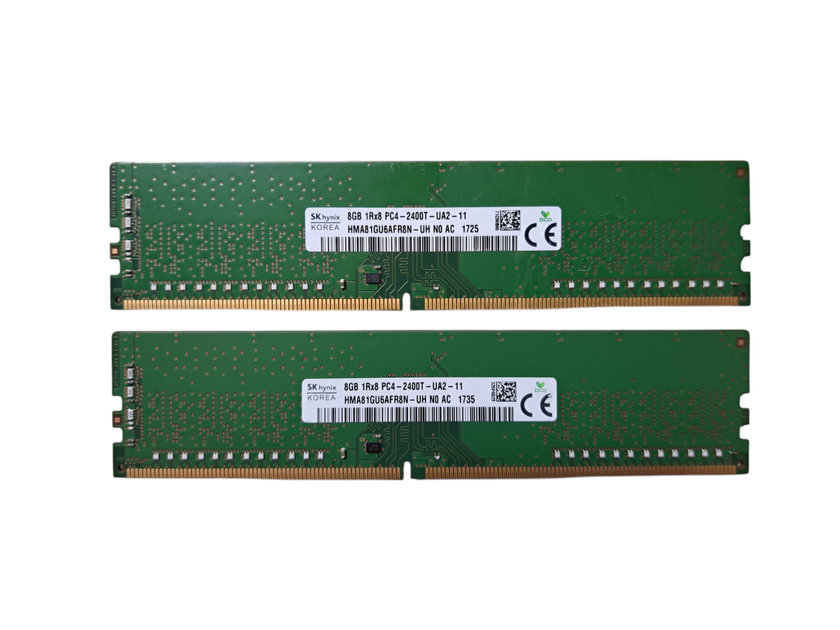 SK Hynix 16GB (2x8GB) 1Rx8 PC4-2400T-UA2-11 | DDR4 Desktop Memory SK Hynix 16GB (2x8GB) 1Rx8 PC4-2400T-UA2-11 | DDR4 Desktop Memory