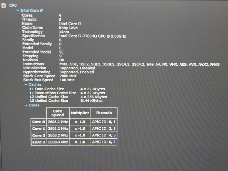 ASUS ROG Strix GL503VD i7-7700HQ 16GB DDR4 GTX 1050 256GB SSD NO ADAPTER β Lap200