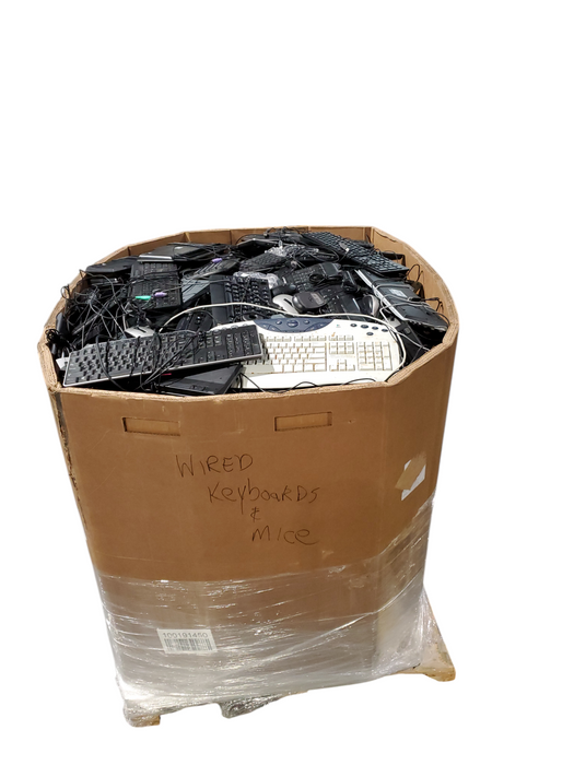 Bin of Assorted Wired Keyboards/Mice (AS-IS) Approx 750lbs