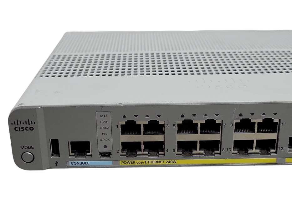 Cisco WS-C3560CX-12PD-S 16 Port Compact Switch, 12x PoE Ports 4x Uplinks _