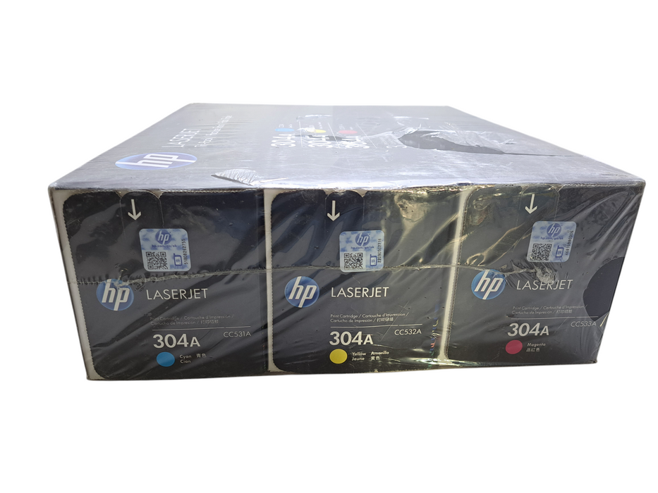 HP LaserJet Tri-Pack 304A Toner Cyan CC531A Yellow CC532A Magenta CC533A )