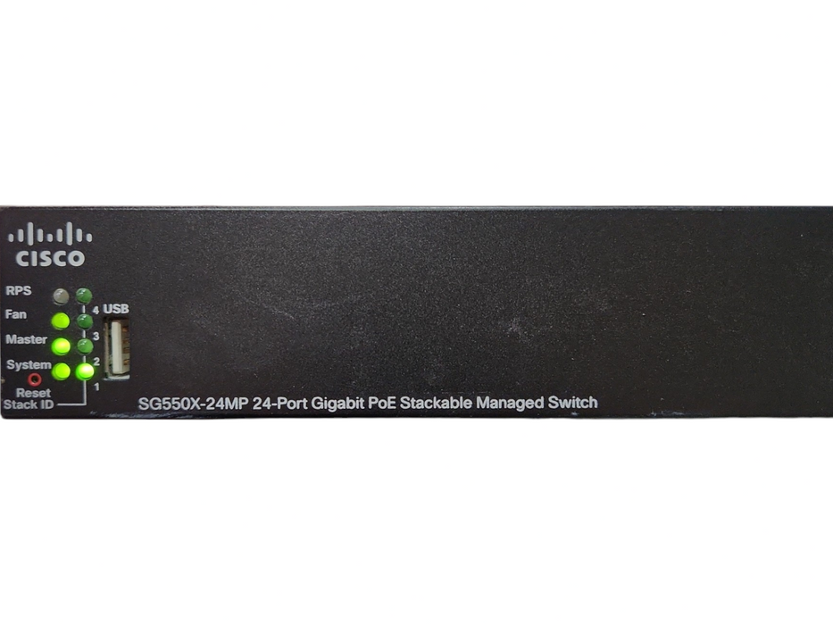 Cisco SG550X-24MP-K9 V02, 24-Port Gigabit PoE Stackable Managed Switch