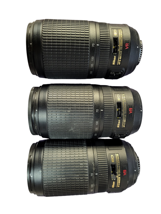 Lot of 3x Nikon AF-S NIKKOR 70-300mm 1:4.5-5.6 G SWM ED VR IF Lens READ $