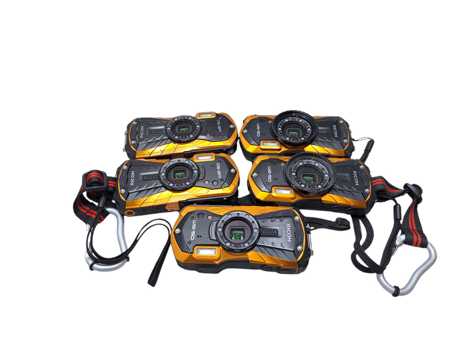 Lot of 5x RICOH WG-50 | 16MP Rugged WaterProof Digital Camera's *READ*