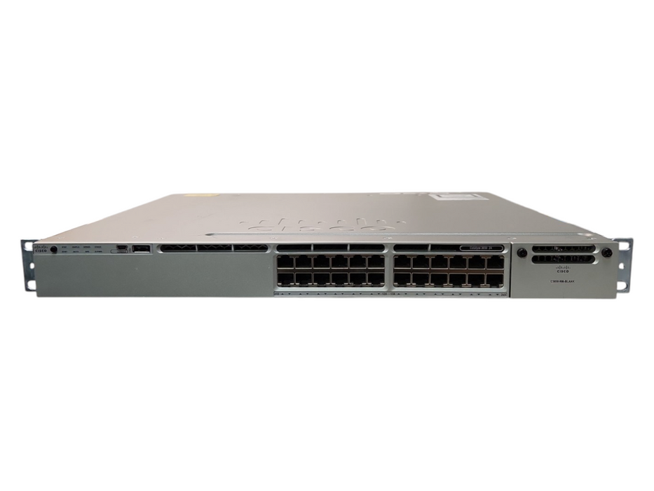 Cisco WS-C3850-24T-E 24-Port Gigabit Switch, 2x 350W PSU