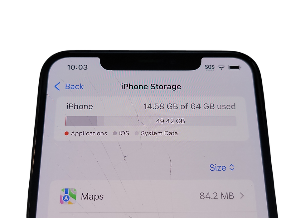 Apple iPhone XS Max - 64GB - Silver [A1921] (