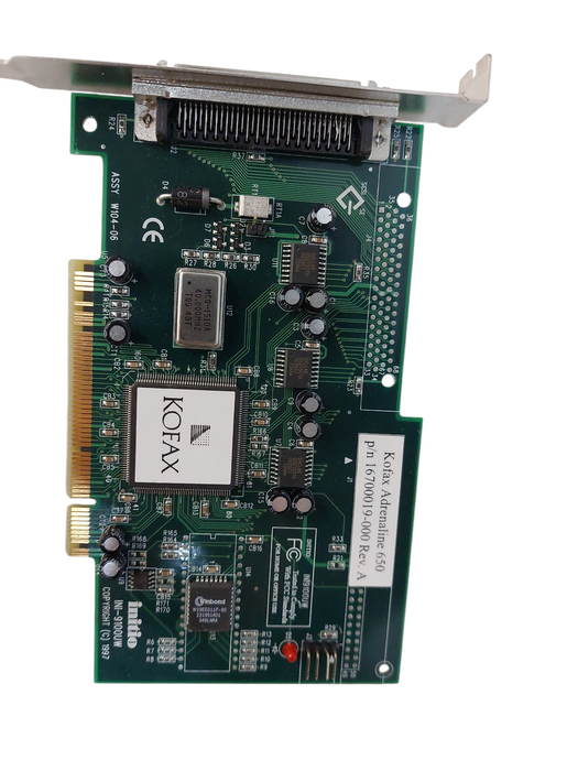 Kofax Adrenaline 650 PCI SCSI Controller Card INI-9100UW 16700025-000 Rev A =