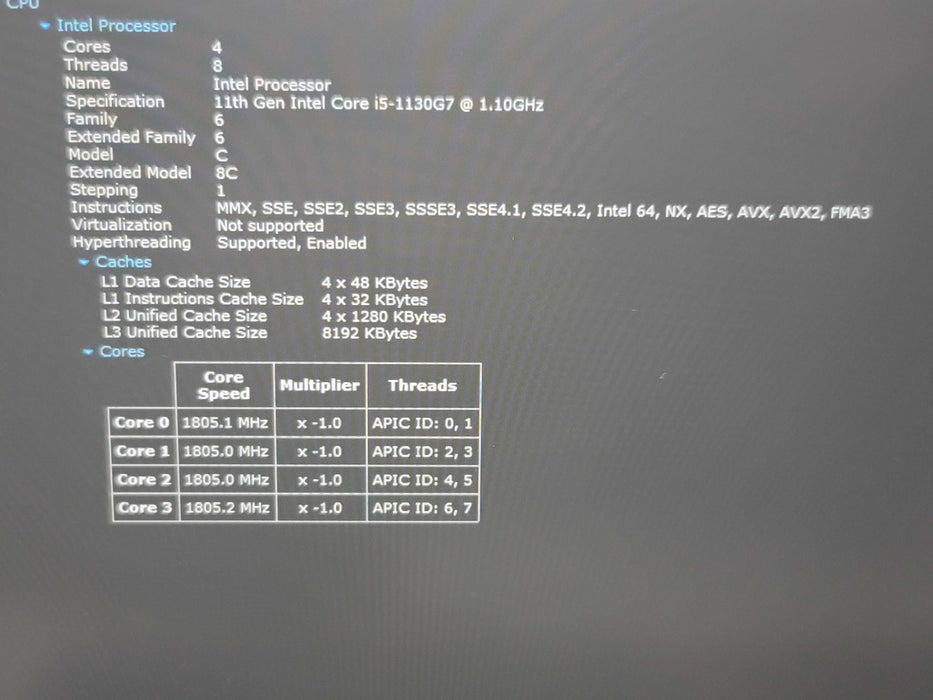 Lenovo ThinkPad X1 Nano Gen 1 i5-1130G7 16GB RAM 512GB NVMe β Lap200