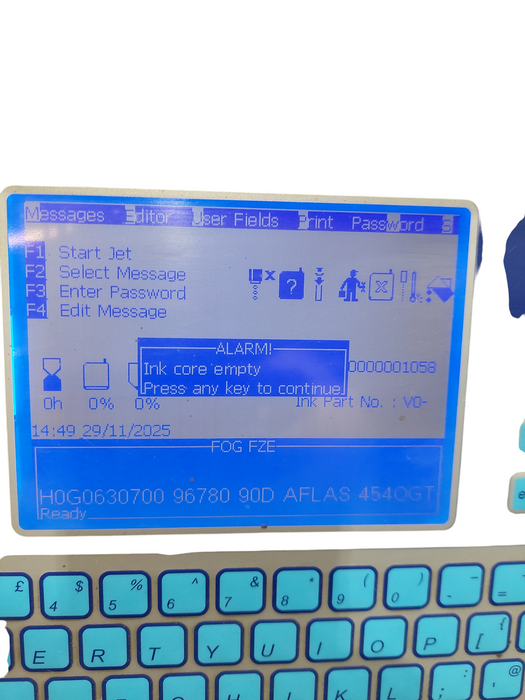 VideoJet Model:1710 PN: 399923 InkJet Coding Machine  =