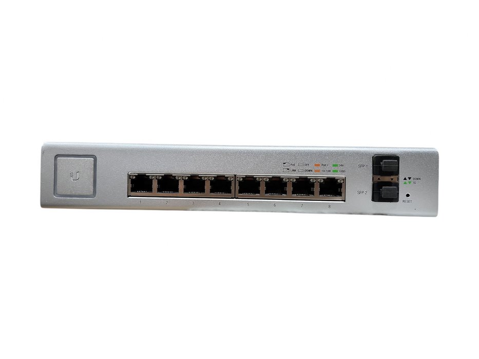 Ubiquiti UniFi 8-Port Gigabit Managed PoE Switch 2 SFP Ports (US-8-150W)