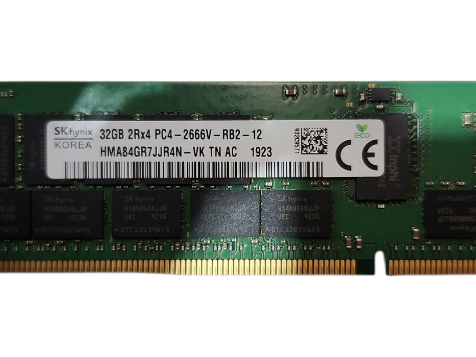 SK hynix 32GB 2RX4 PC4-2666V-RB2 SERVER MEMORY, HMA84GR7AFR4N-VK T3 AA Q