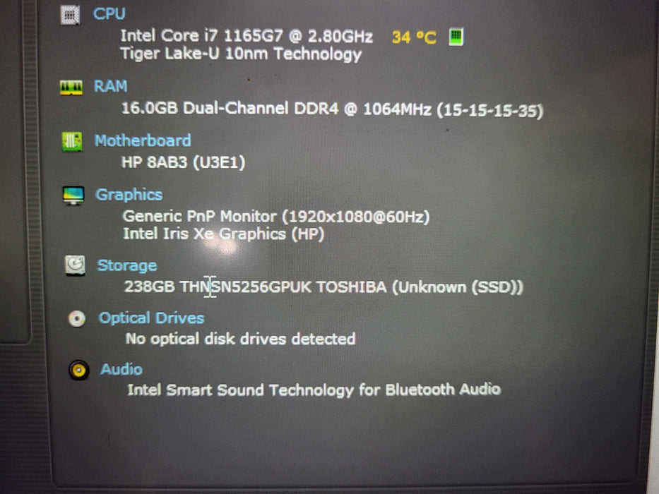 HP EliteBook 840 G8 Core i7-1165G7@2.8GHz 16GB RAM 256GB NVMe $ Lap200