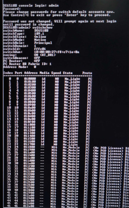 Brocade EM-6510-24-8G-R 48Port FC Switch 24-Ports active w/ 24x 8GB SFPs _