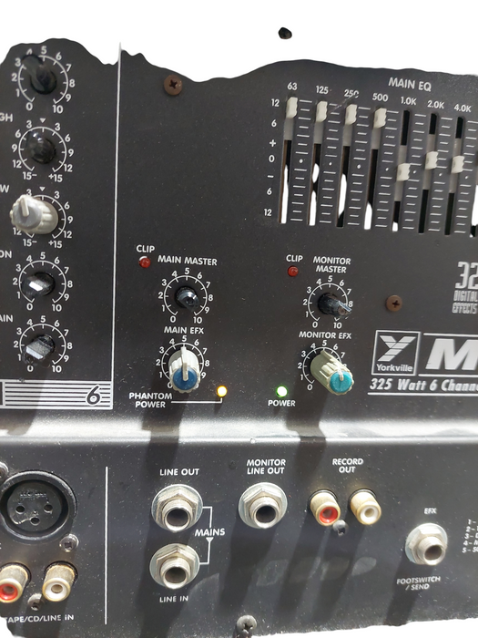 Yorkville MP6D 325 Watt 6 Channel Powered Mixer  =