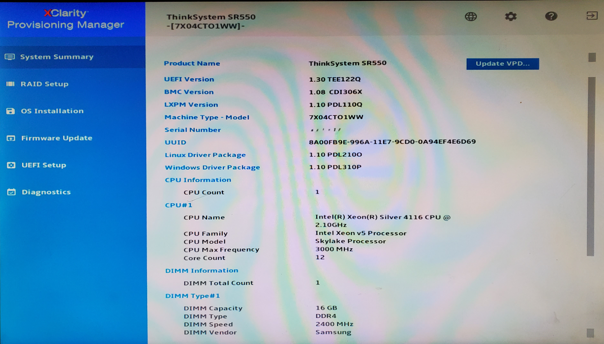 Lenovo TS SR550 - 1x Xeon Silver 4116, 16GB DDR4, RAID 930-16i - No HDD