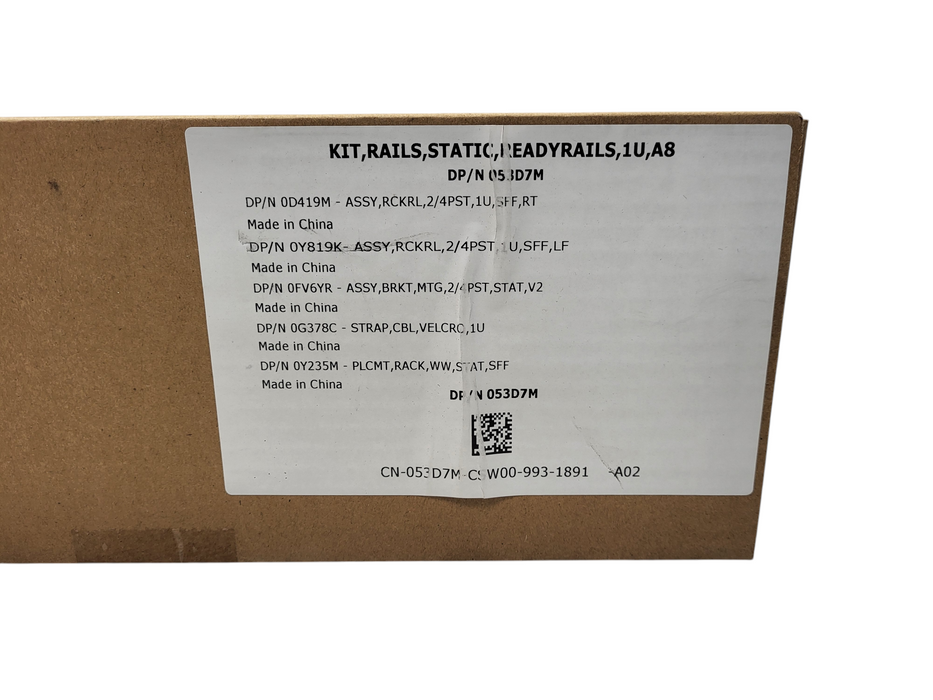 Dell PowerEdge R420 R620 R630 R440 R640 R740 1U Static Ready Rails Kit 053D7M $