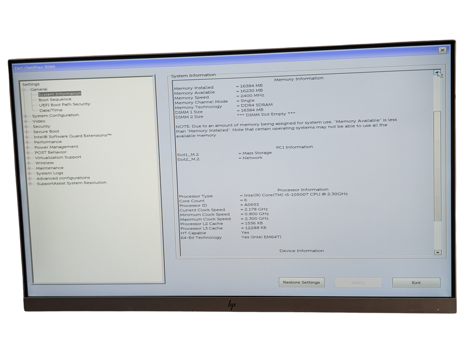 DELL OptiPlex 3090 micro Intel Core i5-10500T 16GB RAM & 256GB NVMe SSD   Q-
