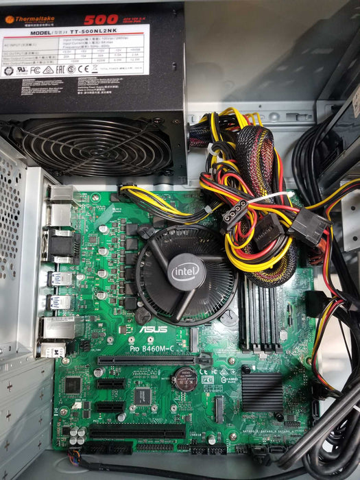 Generic Pc w/ Asus Pro B460M-C Intel i7-10700 CPU 2.90GHz 16GB RAM No HDD Q