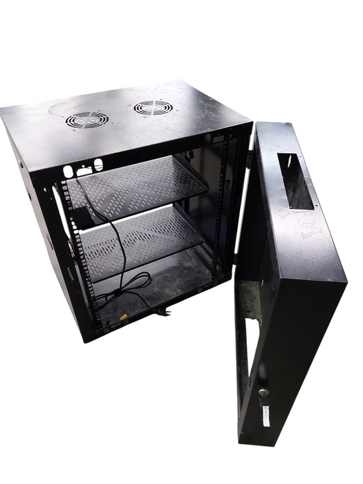 Small Network Rack with Glass Door , Has a Key  =