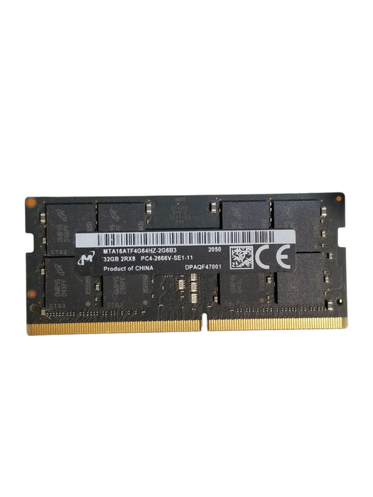 32GB 2Rx8 PC4-2666V SO-DIMM RAM - MTA16ATF4G64HZ-2G6B3
